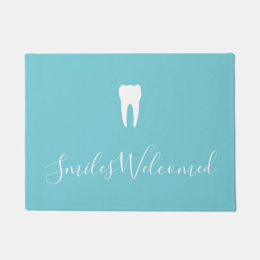 Lächeln begrüßte Floormat Fußmatte (Vorderseite)