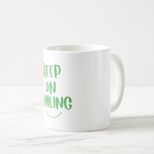 Lächeln behalten kaffeetasse (VorderseiteRechts)