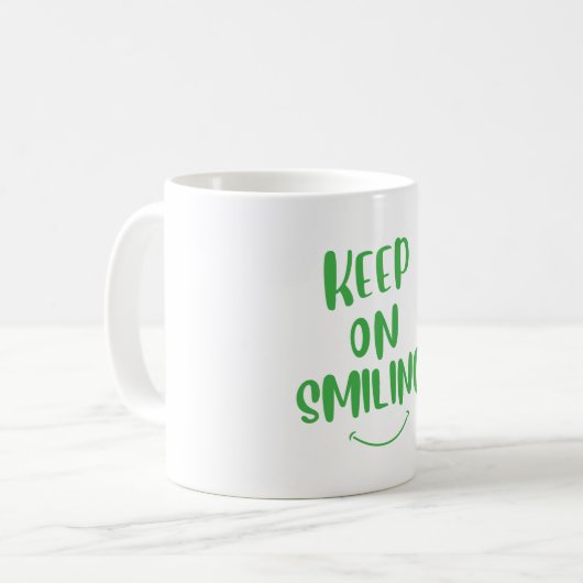 Lächeln behalten kaffeetasse (Vorderseite Links)