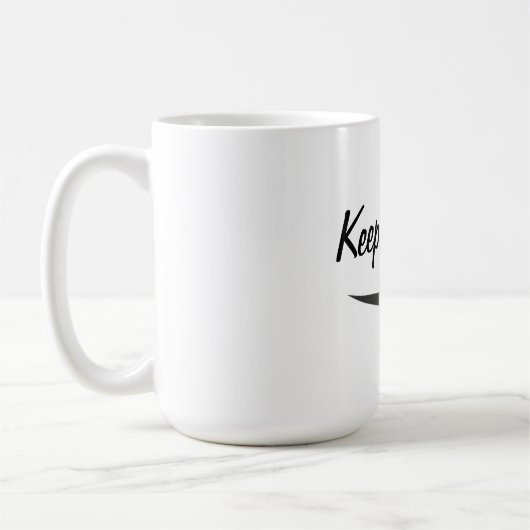 Lächeln Behaltend Kaffeetasse (Links)