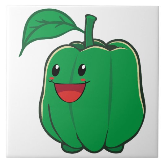 Lächeln Bell Pepper Fliese (Vorderseite)