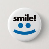 Lächeln - Blau Button (Vorderseite)