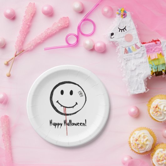 Lächeln Bloody Vampire Paper-Teller Pappteller (Party)