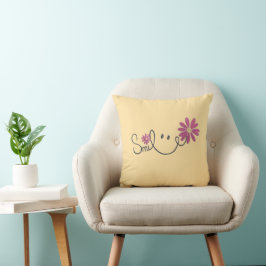 Lächeln Blume Kissen - Positives Vibes Zuhause Ges