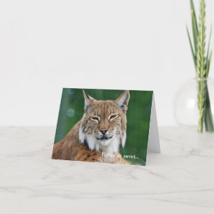 Lächeln Bobcat Custom Danke Note Card