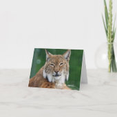 Lächeln Bobcat Custom Danke Note Card (Vorderseite)