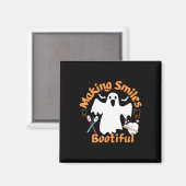 Lächeln bootiful Funny Ghost Dentist Hallowe Magnet (Vorderseite/Rückseite)