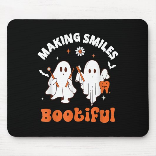 Lächeln bootiful Funny Ghost Dentist Hallowe Mousepad (Vorne)