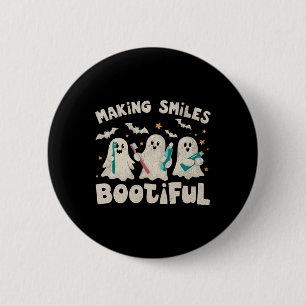 Lächeln bootischer Halloween Funny Ghost Denti Button
