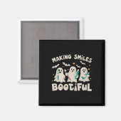Lächeln bootischer Halloween Funny Ghost Denti Magnet (Vorderseite/Rückseite)