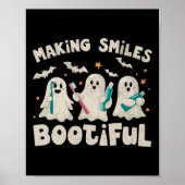 Lächeln bootischer Halloween Funny Ghost Denti Poster (Vorne)