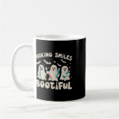 Lächeln Bootischer Halloween Funny Ghost Dentist D Kaffeetasse (Links)