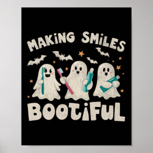 Lächeln Bootischer Halloween Funny Ghost Dentist D Poster