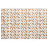Lächeln Brown White Illustriert S'more Muster Stoff (Yard (91,4 cm))