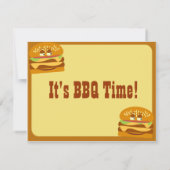 Lächeln Burger GRILLEN Party Einladung (Rückseite)