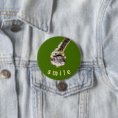 Lächeln Button glücklich Strauß - Ihre Farbe / Tex (Beispiel)