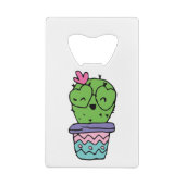 Lächeln Cactus Art Valentines Geldbeutel Flaschenöffner (Rückseite)