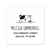 Lächeln Calico Cat Peeking oben Adresse Permastempel (Design)