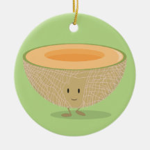 Lächeln Cantaloupe Frucht Weihnachten