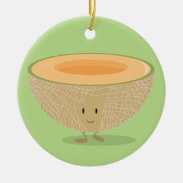 Lächeln Cantaloupe Frucht Weihnachten Keramik Ornament