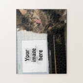 Lächeln Cat Meme your Image auf Computer Puzzle (Vertikal)