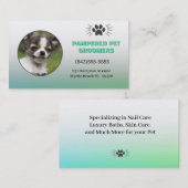 Lächeln Chihuahua Pet Groomer Business Card Visitenkarte (Vorne/Hinten)