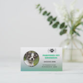 Lächeln Chihuahua Pet Groomer Business Card Visitenkarte (Stehend Vorderseite)