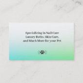 Lächeln Chihuahua Pet Groomer Business Card Visitenkarte (Rückseite)