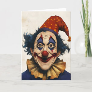Lächeln Clown April Narren Tag Feiertagskarte