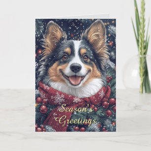 Lächeln Collie Dog Weihnachtskarte Karte