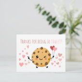 Lächeln Cookie Lehrer Dankeschön Karte - Danke (Stehend Vorderseite)