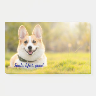 Lächeln, das Leben ist gut Post-it-Notizen Post-it Klebezettel