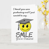 Lächeln, das Sie graduiert haben Karte (Gelbe Blume)