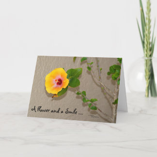 Lächeln denken Sie an Ihre Blume Grußkarte Karte