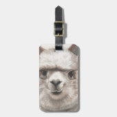 Lächeln der Alpaca Gepäckmarke Llama Bag ID Gepäckanhänger (Vorderseite vertikal)