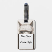 Lächeln der Alpaca Gepäckmarke Llama Bag ID Gepäckanhänger (Rückseite vertikal)