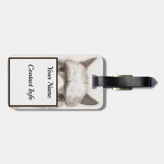 Lächeln der Alpaca Gepäckmarke Llama Bag ID Gepäckanhänger (Rückseite horizontal)