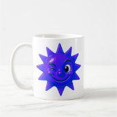 Lächeln der blauen Sonne Kaffeetasse (Links)