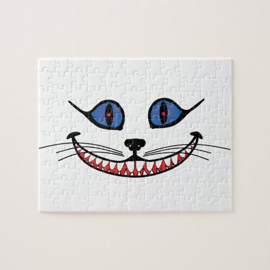 Lächeln der Cheshire-Kat BLAU Puzzle (Horizontal)