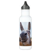 Lächeln der Donkey mit einer Albernen Grin-Wasser- Trinkflasche (Links)