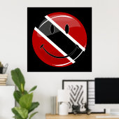 Lächeln der Flagge Trinidad und Tobago Poster (Heimbüro)