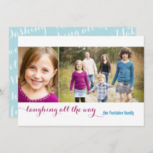 Lächeln der gesamten Way 2 Foto-Urlaubskarte Feiertagskarte