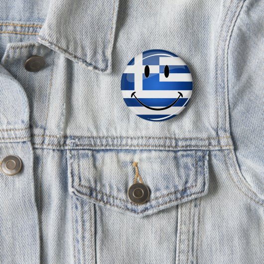 Lächeln der griechischen Flagge Button (Beispiel)
