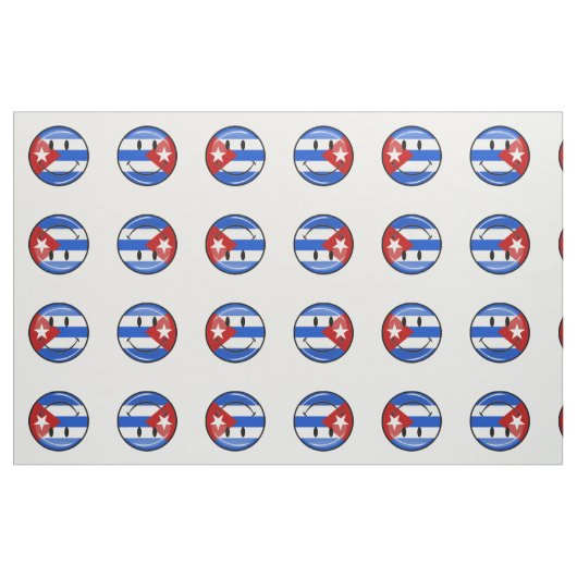 Lächeln der kubanischen Flagge Stoff (Fat Quarter (45,7 x 55,9 cm))