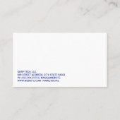 Lächeln der Mitarbeiter im Call Center | Logokombi Visitenkarte (Rückseite)