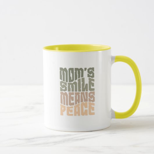 Lächeln der Mutter bedeutet Frieden – Grüner & Mar Tasse (Rechts)