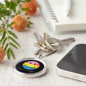 Lächeln der Pansexual-Stolperflagge Schlüsselanhänger (Seite)