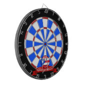 Lächeln der puerto-rikanischen Flagge Dartscheibe (Vorderseite Links)