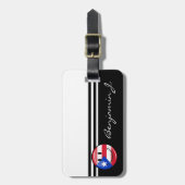 Lächeln der puerto-rikanischen Flagge Gepäckanhänger (Vorderseite vertikal)