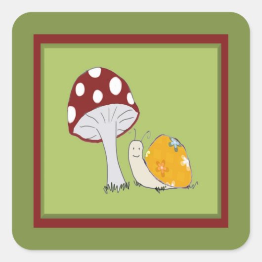 Lächeln der Schnecke durch einen Toadstool Sticker (Vorderseite)